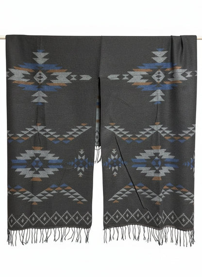 Ethno - Poncho in warmen Farben – Traditionell & Stylisch - Folad Home & Style