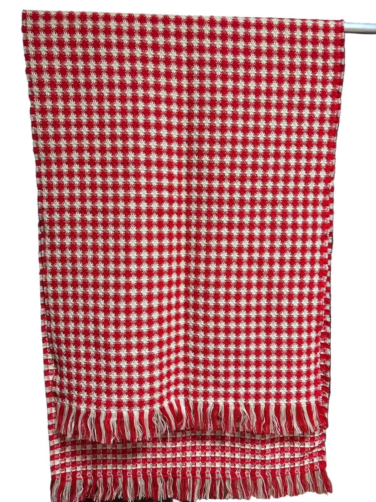 Damenschal Weinrot/Weiß mit Muster - Folad Home & Style