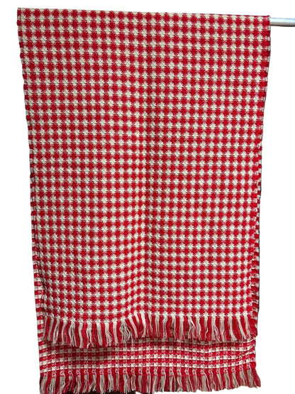 Damenschal Weinrot/Weiß mit Muster - Folad Home & Style