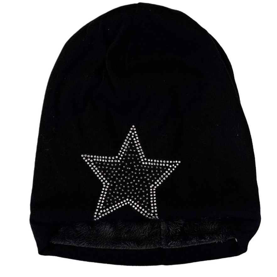 Beanie mit Glitzerstern (Sternumrandung) - Folad Home & Style