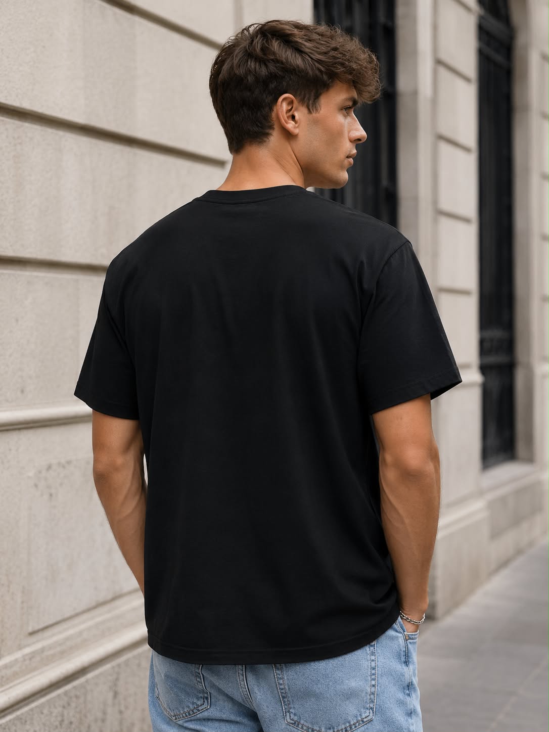 Herren T-Shirt Schwarz – Regular Fit, atmungsaktiv, Folad Home & Style